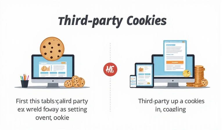 Ilustracja przedstawiająca pliki cookie pierwszej i trzeciej strony